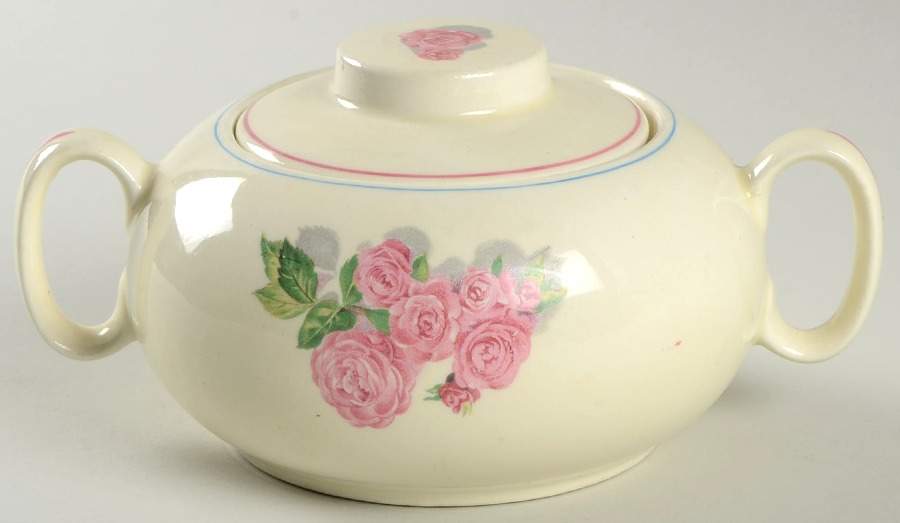 Rosita Sugar Bowl & Lid by WS George-1
