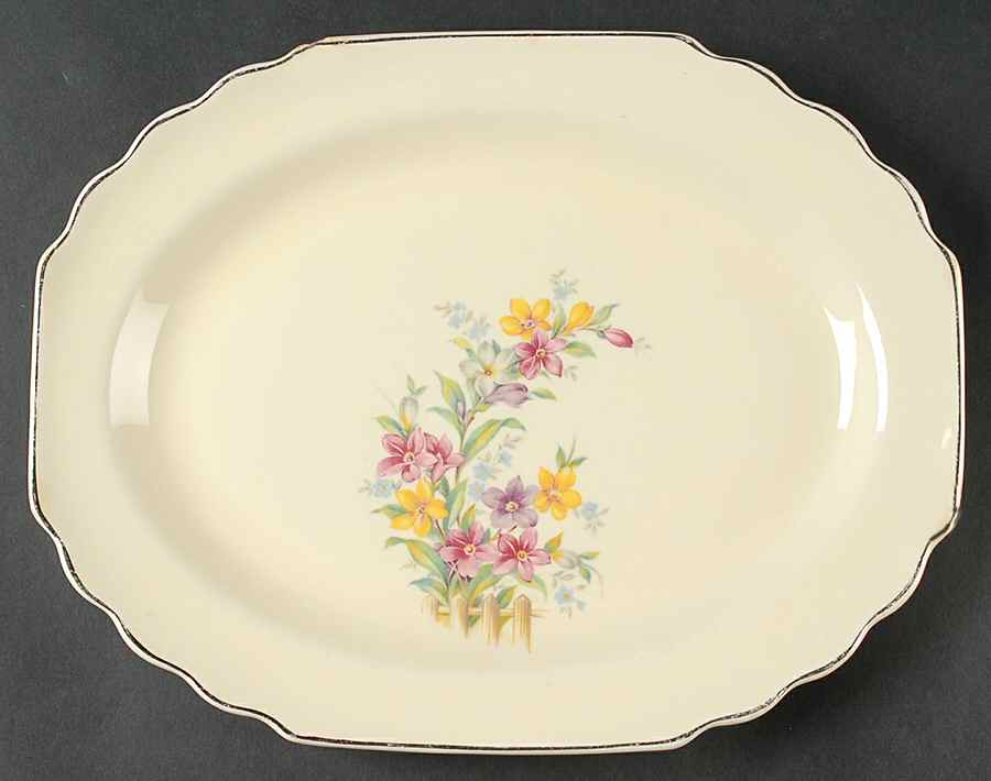 GEO76 13" Oval Serving Platter by WS George-1