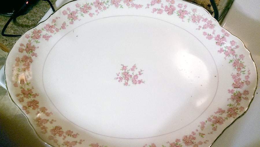 39018 12" Oval Serving Platter by WS George-1