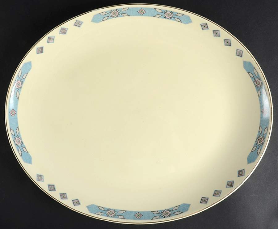 Cherokee 15" Oval Serving Platter by WS George-1