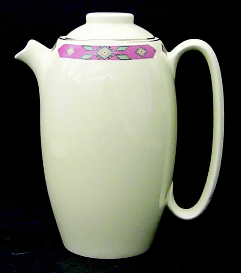 Iroquois Red Coffee Pot & Lid by WS George-1