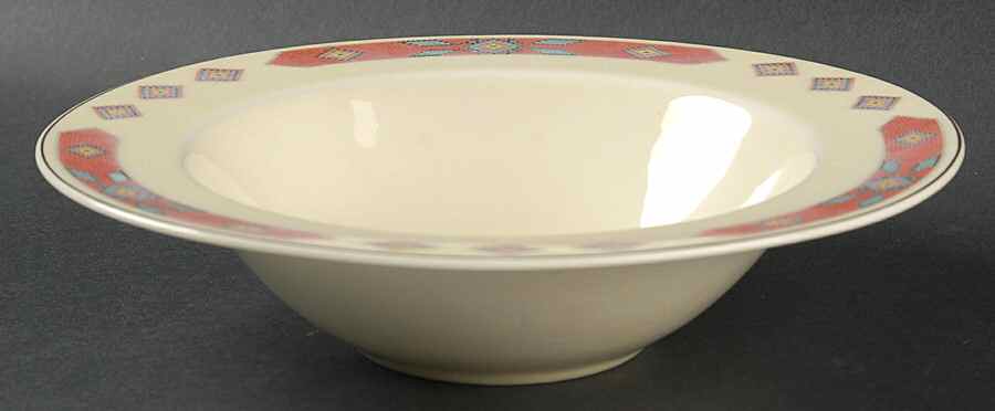 Iroquois Red Rim Soup Bowl by WS George-1