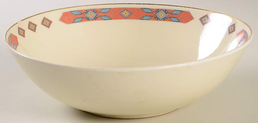 Iroquois Red 8" Round Vegetable Bowl by WS George-1