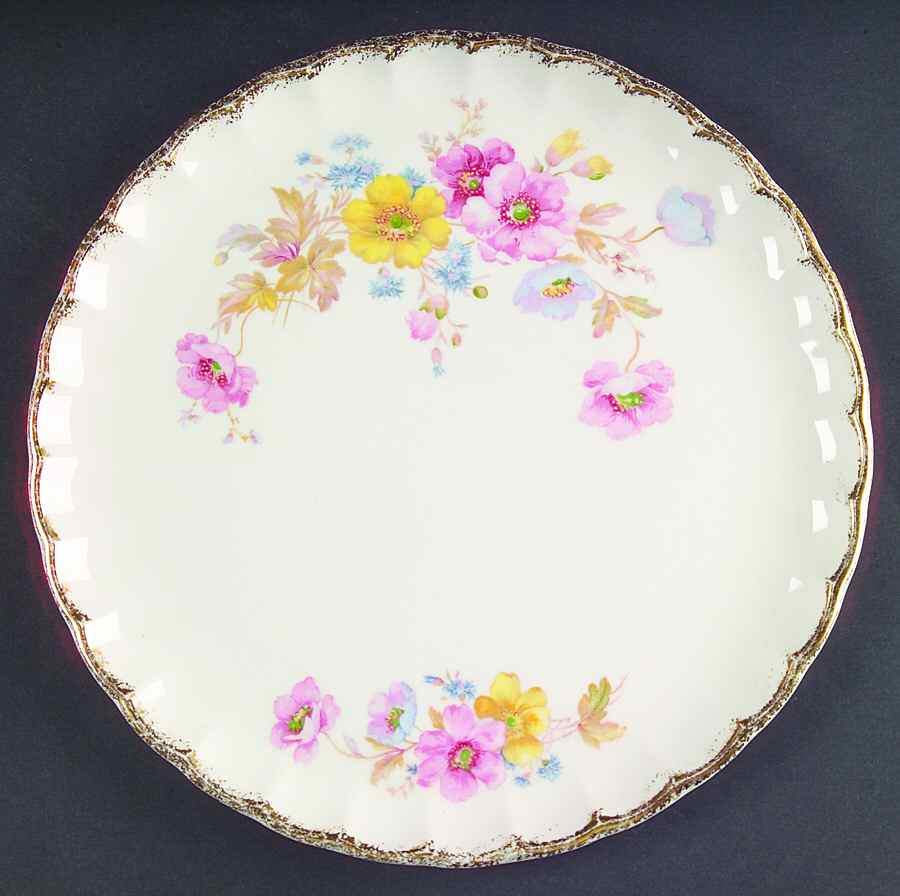 Mayfair (Bolero, Brushed Gold Trim) Luncheon Plate by WS George-1