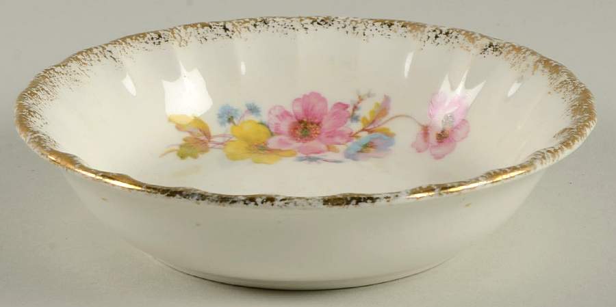 Mayfair (Bolero, Brushed Gold Trim) Fruit/Dessert (Sauce) Bowl by WS George-1