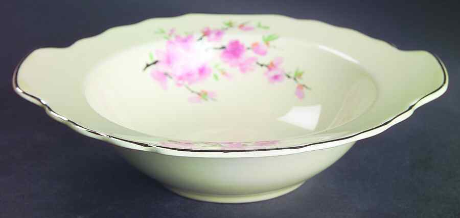 Peach Blossom (Lido, Cream, Platinum) Lugged Cereal Bowl by WS George-1