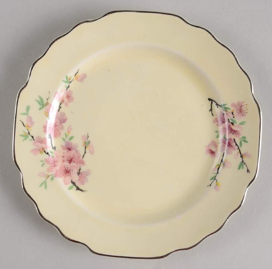 Peach Blossom (Lido, Cream, Platinum) Bread & Butter Plate by WS George-1