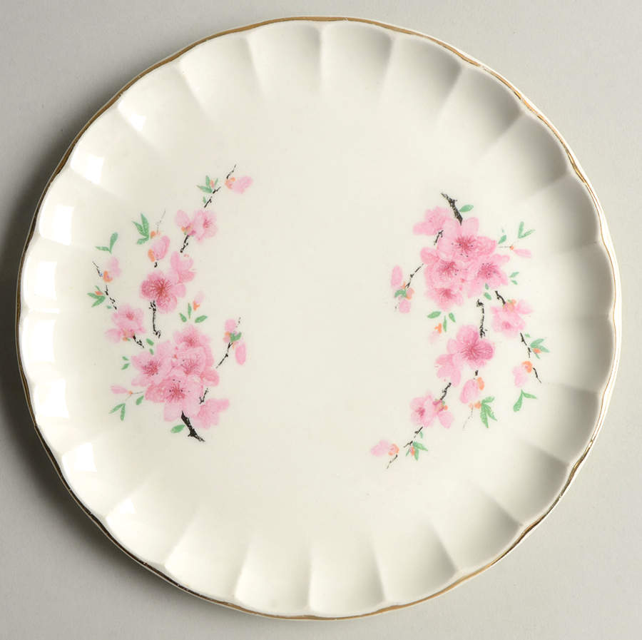 Peach Blossom (Bolero) Salad Plate by WS George-1