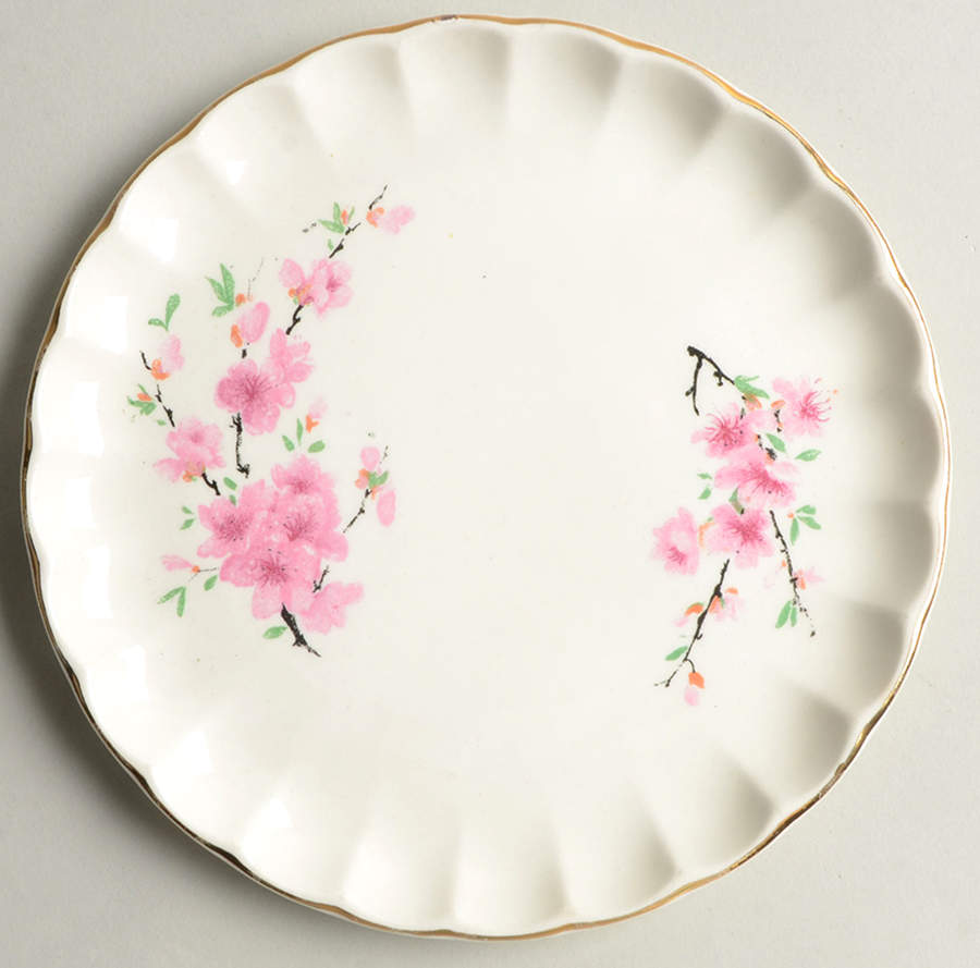 Peach Blossom (Bolero) Bread & Butter Plate by WS George-1