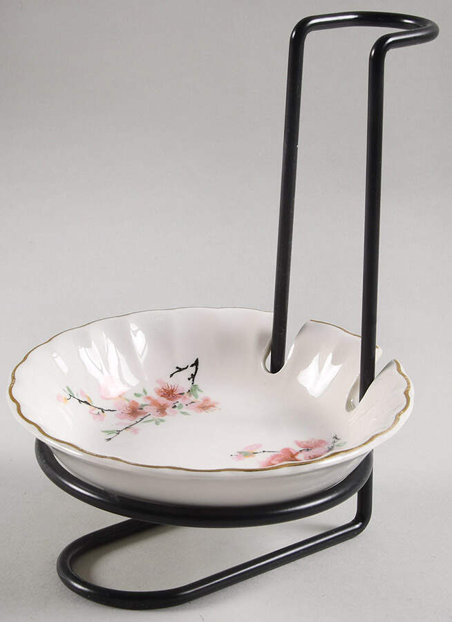 Peach Blossom (Bolero) 6 1/2"- 6 3/4" Spoon/Utensil Holder  HC by WS George-1