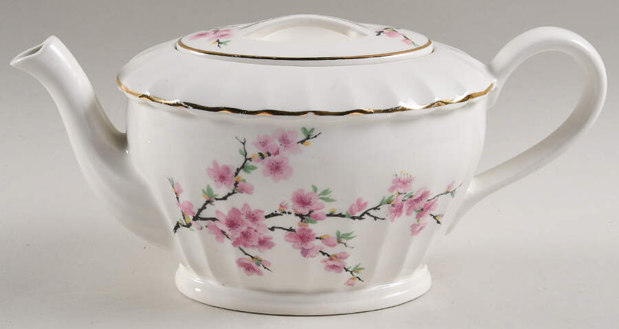 Peach Blossom (Bolero) Teapot & Lid by WS George-1