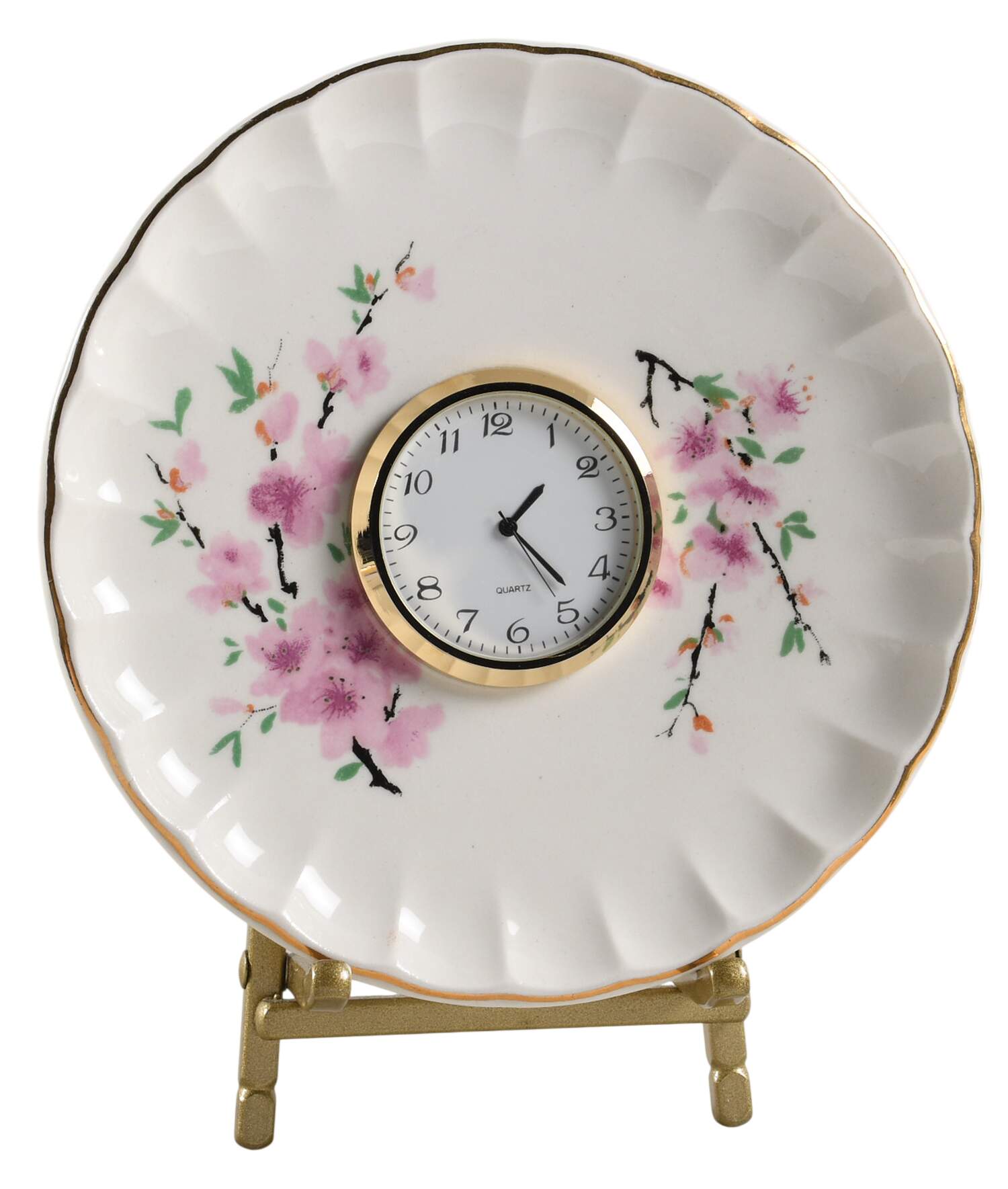 Peach Blossom (Bolero) 6 3/4"-7" Display Clock (Sau) HC by WS George-1