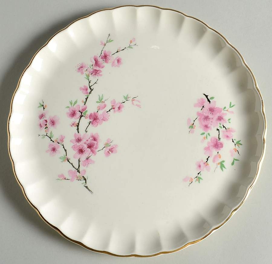 Peach Blossom (Bolero) Luncheon Plate by WS George-1