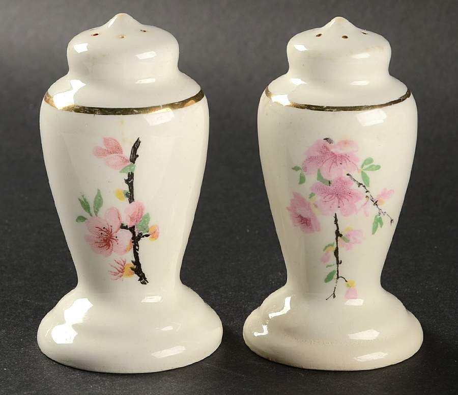Peach Blossom (Bolero) Salt & Pepper Set by WS George-1