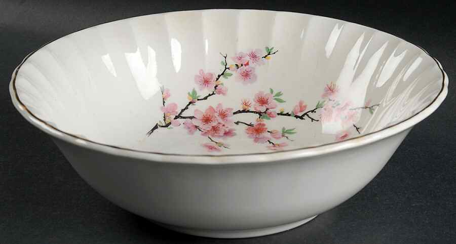 Peach Blossom (Bolero) 9" Round Vegetable Bowl by WS George-1