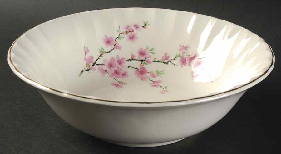 Peach Blossom (Bolero) 9" Oval Vegetable Bowl by WS George-1