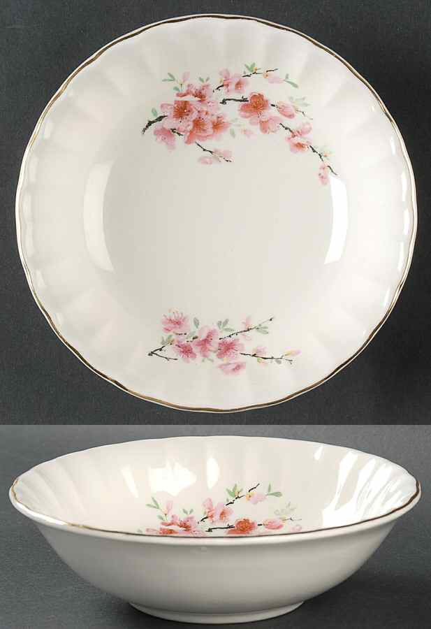 Peach Blossom (Bolero) Coupe Cereal Bowl by WS George-1