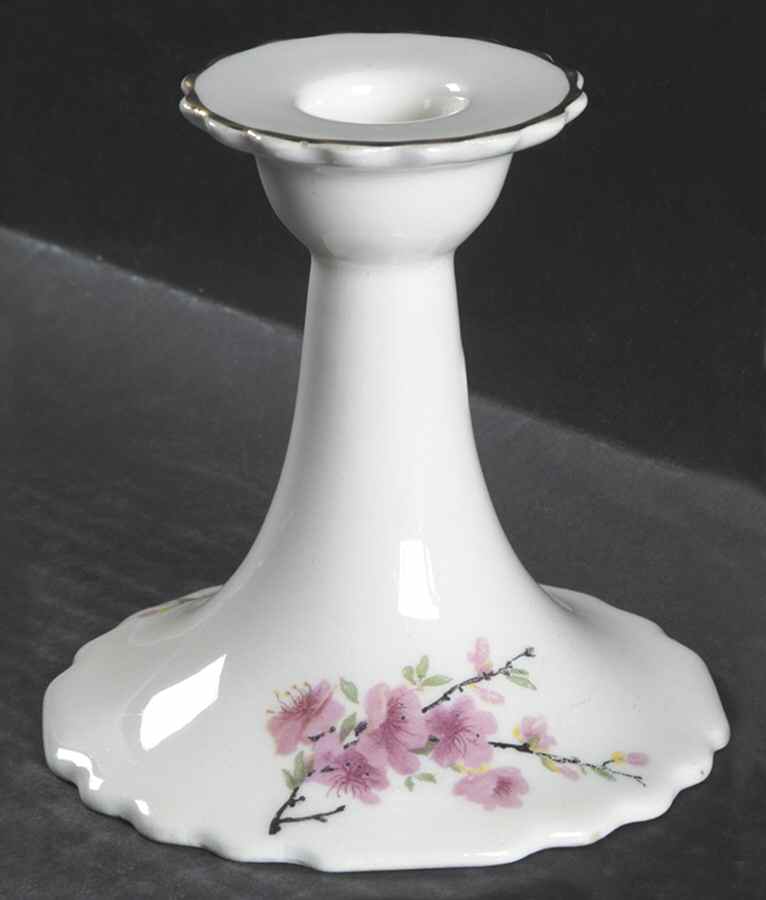 Peach Blossom (Bolero) Single Light Candlestick by WS George-1