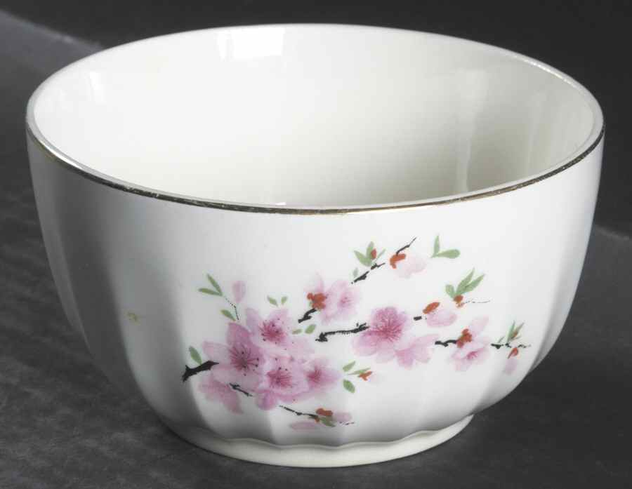 Peach Blossom (Bolero) Cranberry Bowl by WS George-1