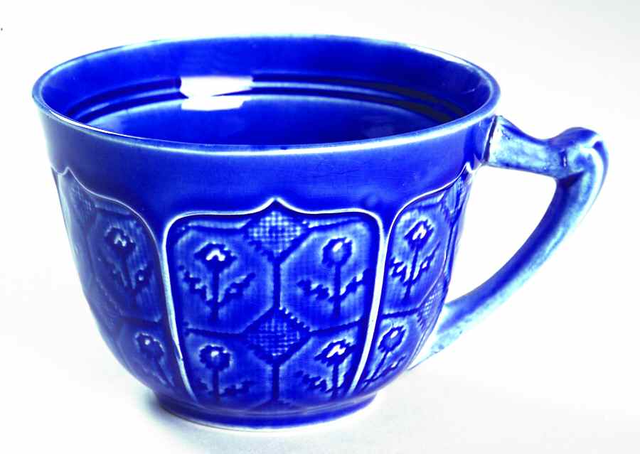 Petit Point Blue Flat Cup by WS George-1