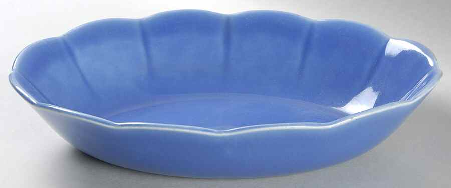 Petalware Dark Blue 9" Oval Vegetable Bowl by WS George-1