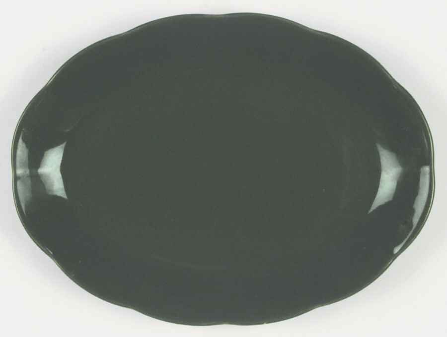 Petalware Dark Green 11" Oval Serving Platter by WS George-1