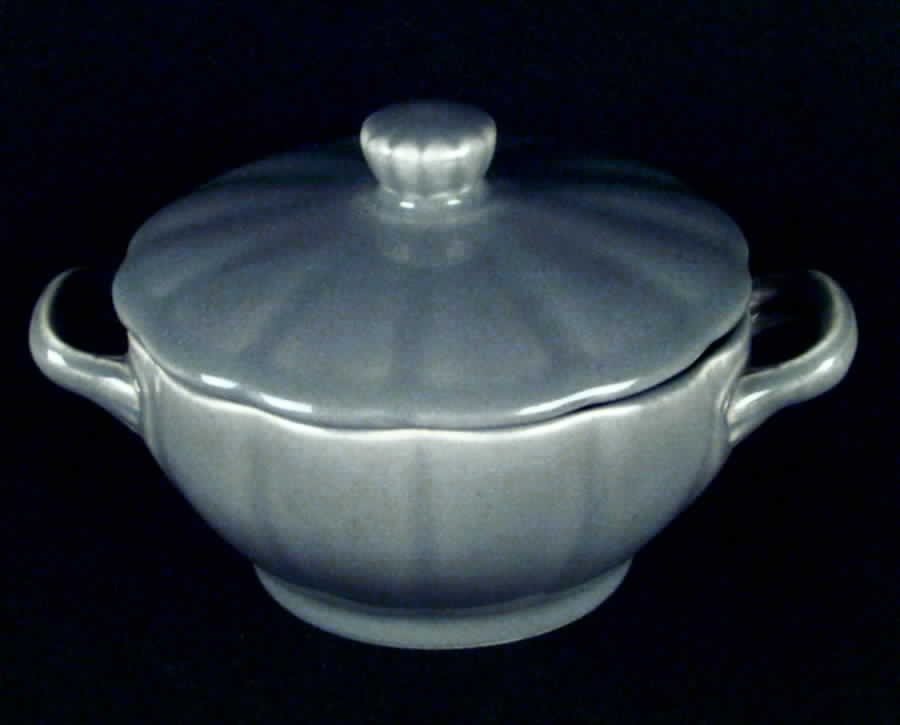 Petalware Dark Gray Sugar Bowl & Lid by WS George-1