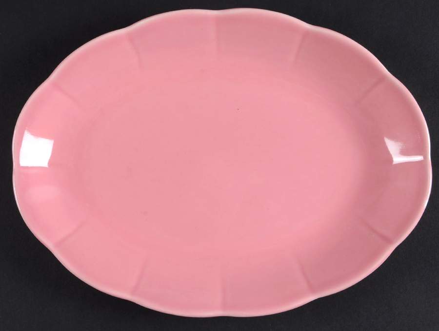Petalware Pink 11" Oval Serving Platter by WS George-1