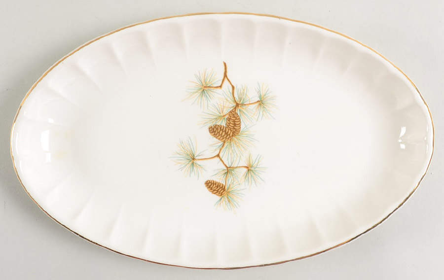 Pine Cone Underplate for Gravy Boat by WS George-1