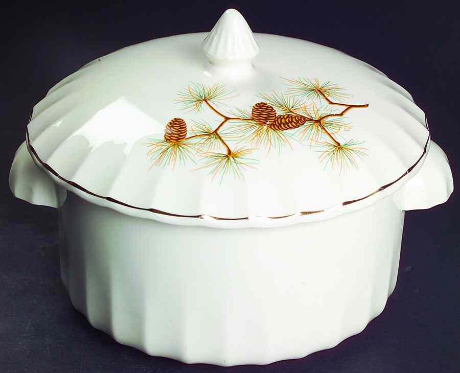 Pine Cone Round Covered Vegetable by WS George-1