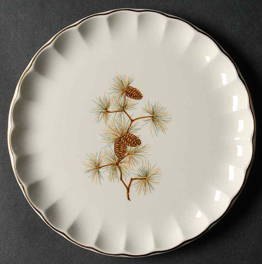 Pine Cone Bread & Butter Plate by WS George-1