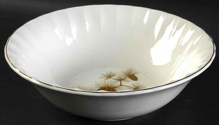 Pine Cone 9" Round Vegetable Bowl by WS George-1