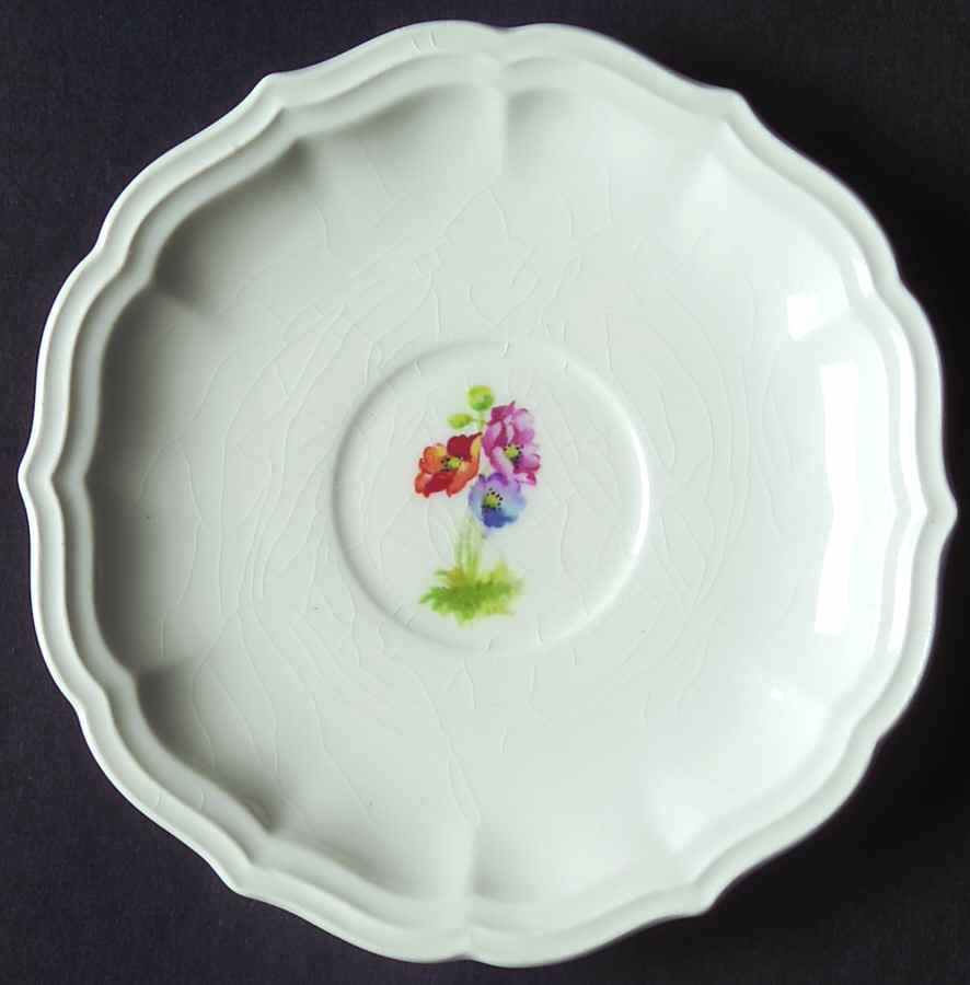 Poppy Saucer for Demitasse Cup by WS George-1