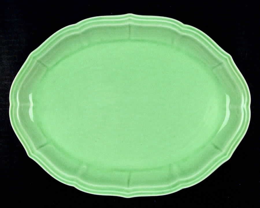 Rainbow Green 10" Oval Serving Platter by WS George-1