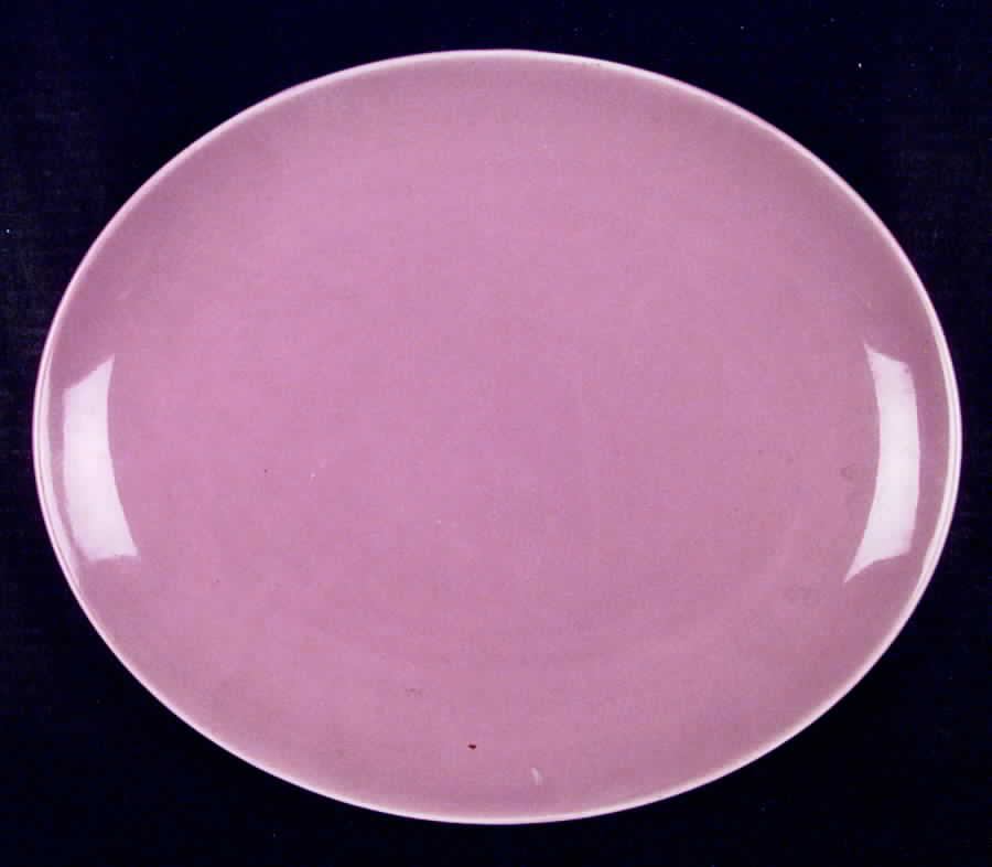 Ranchero Pink 13" Oval Serving Platter by WS George-1