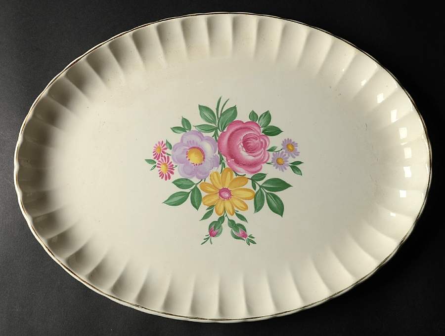 Romance 16" Oval Serving Platter by WS George-1
