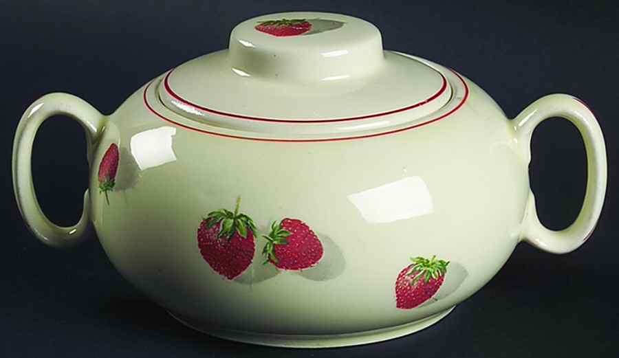 Shortcake Sugar Bowl & Lid by WS George-1
