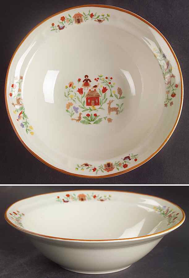 Adam and Eve Rim Cereal Bowl by Gibson Designs-1