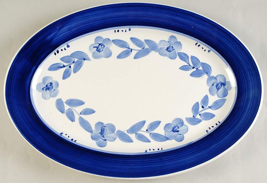 Chantilly 14" Oval Serving Platter by Gibson Designs-1