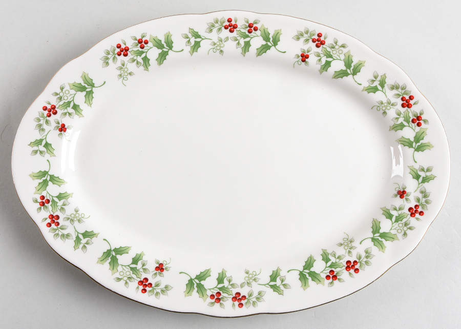 Christmas Charm-Delight-Holiday-Harmony 11" Oval Serving Platter by Gibson Designs-1
