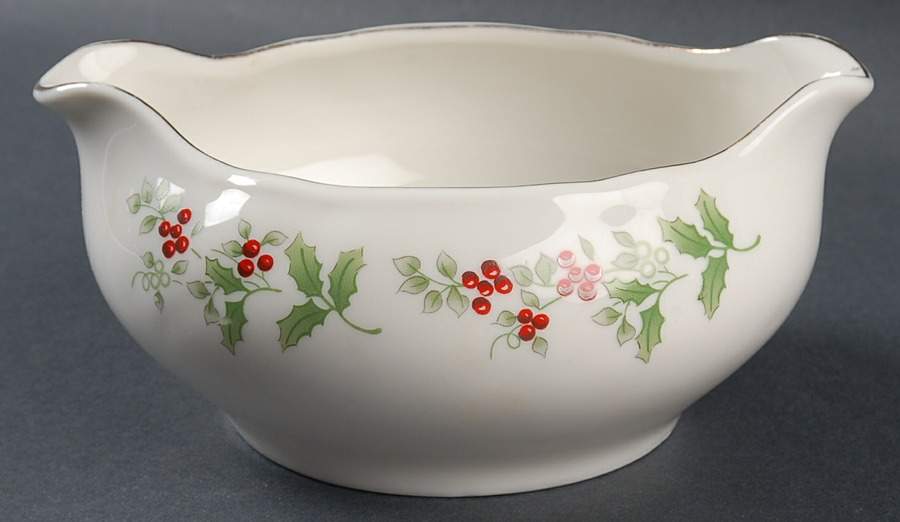 Christmas Charm-Delight-Holiday-Harmony Round Gravy Boat by Gibson Designs-1
