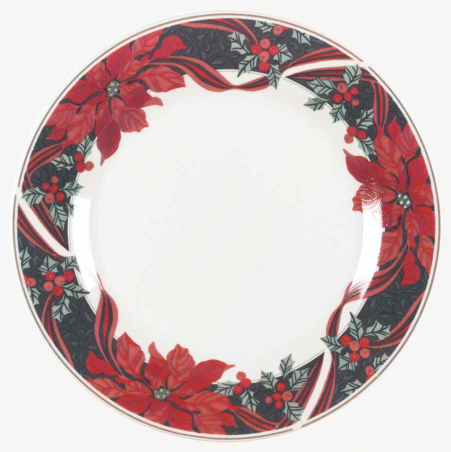 Christmas Holly (Green Stamp) Dinner Plate by Gibson Designs-1