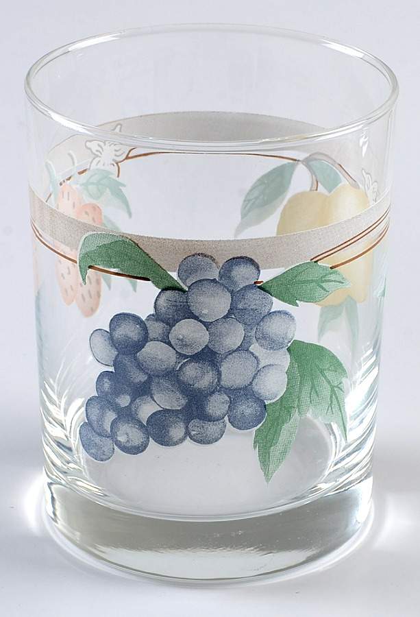 Festival (Brown Trim) Glassware Double Old Fashioned by Gibson Designs-1