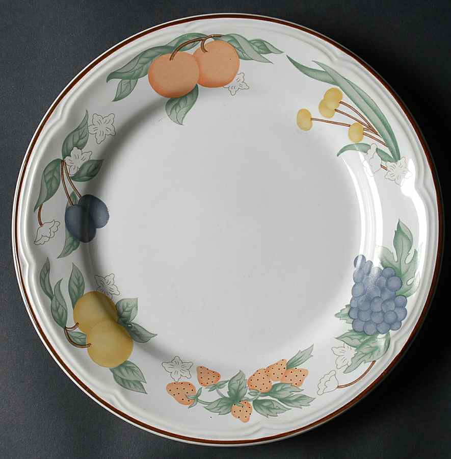 Festival (Brown Trim) Salad Plate by Gibson Designs-1