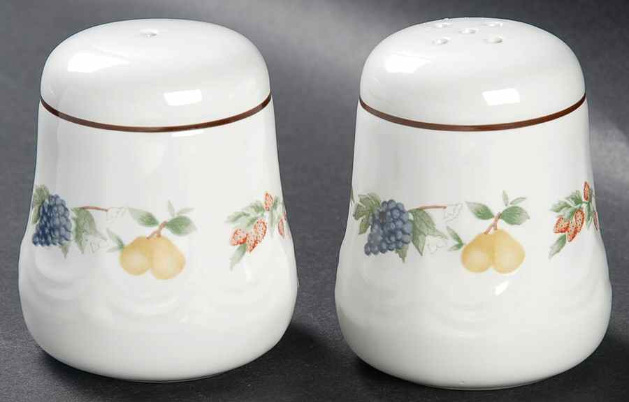 Festival (Brown Trim) Salt & Pepper Set by Gibson Designs-1