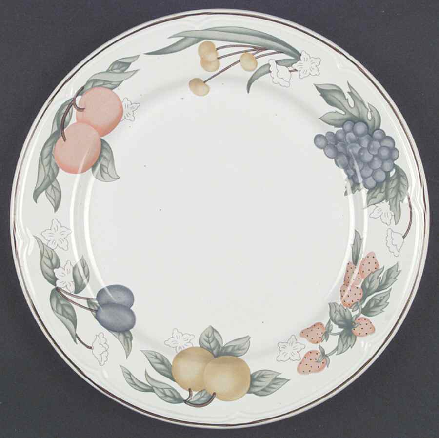 Festival (Brown Trim) Dinner Plate by Gibson Designs-1