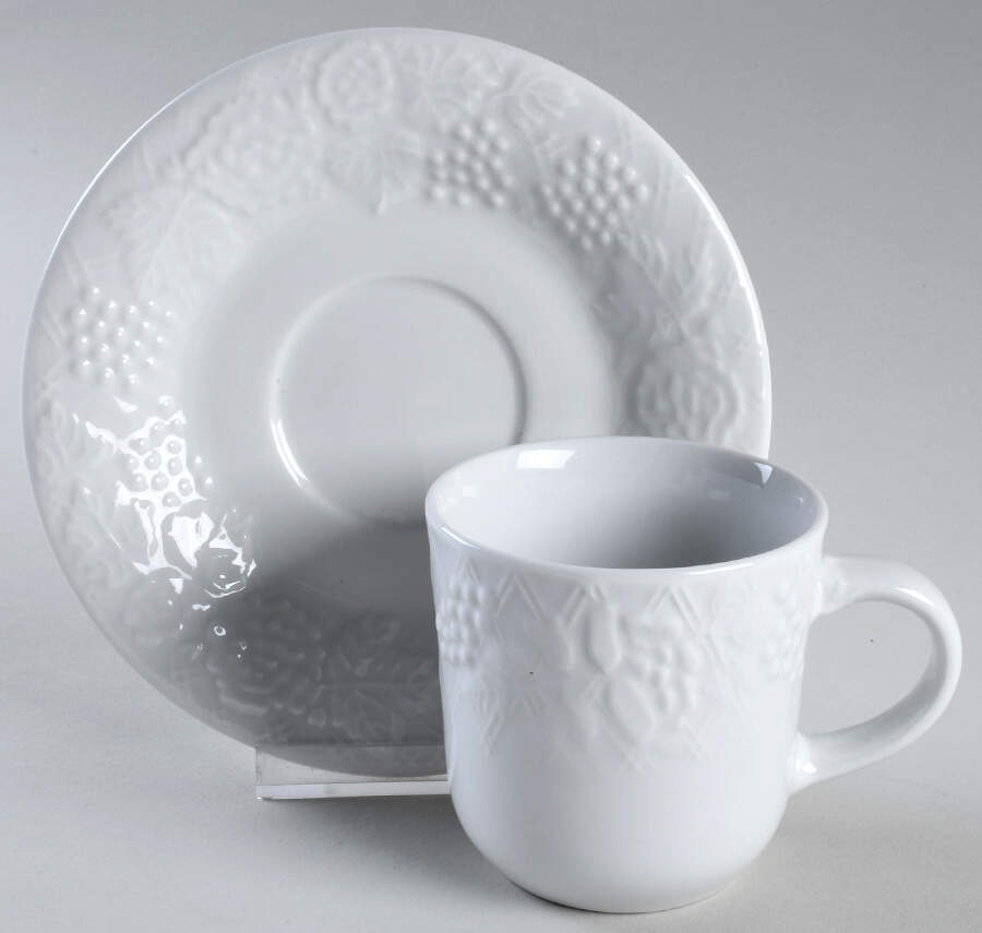 Four Seasons Flat Cup & Saucer Set by Gibson Designs-1
