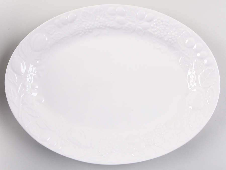 Fruit 13" Oval Serving Platter by Gibson Designs-1