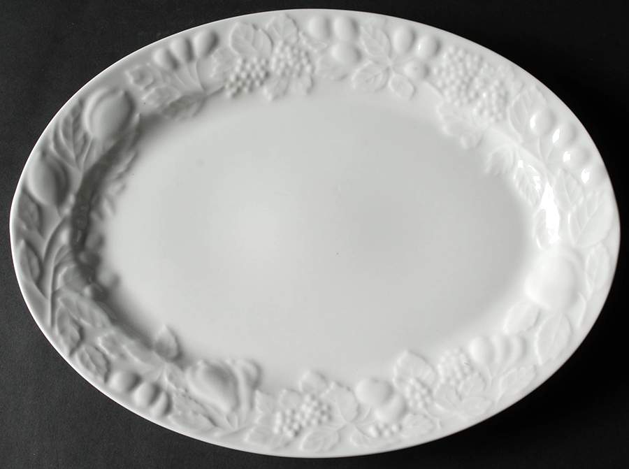 Fruit 14" Oval Serving Platter by Gibson Designs-1