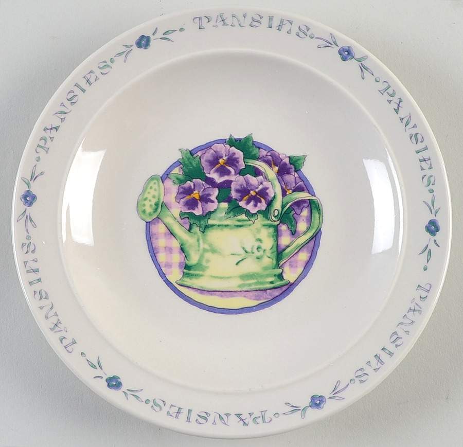 Garden Pansies Dessert/Pie Plate by Gibson Designs-1